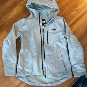 North Face HyVent Jacket - SHELL ONLY - Size M - Sky Blue